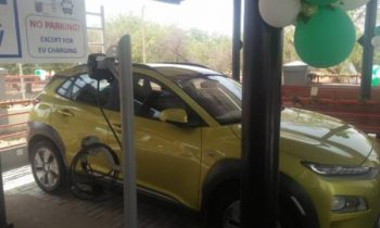 First Solar Energy Powered Electric Vehicle Charging Station Debut