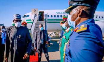 President Buhari Arrives New York For 76th UN General Assembly