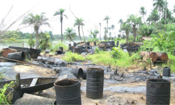 82 Sites of Illegal Crude Oil Refining Destroyed in Rivers State